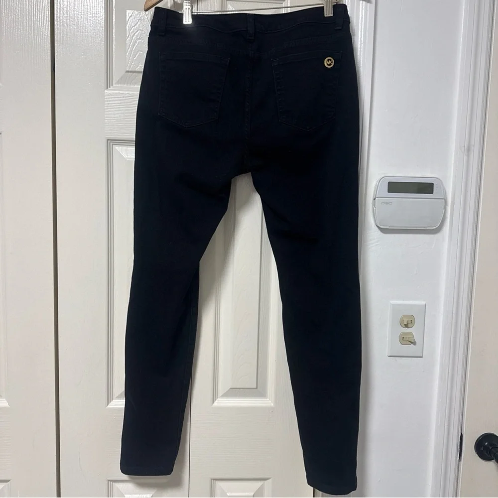Michael Kors Black Skinny Pants with Gold Hardware